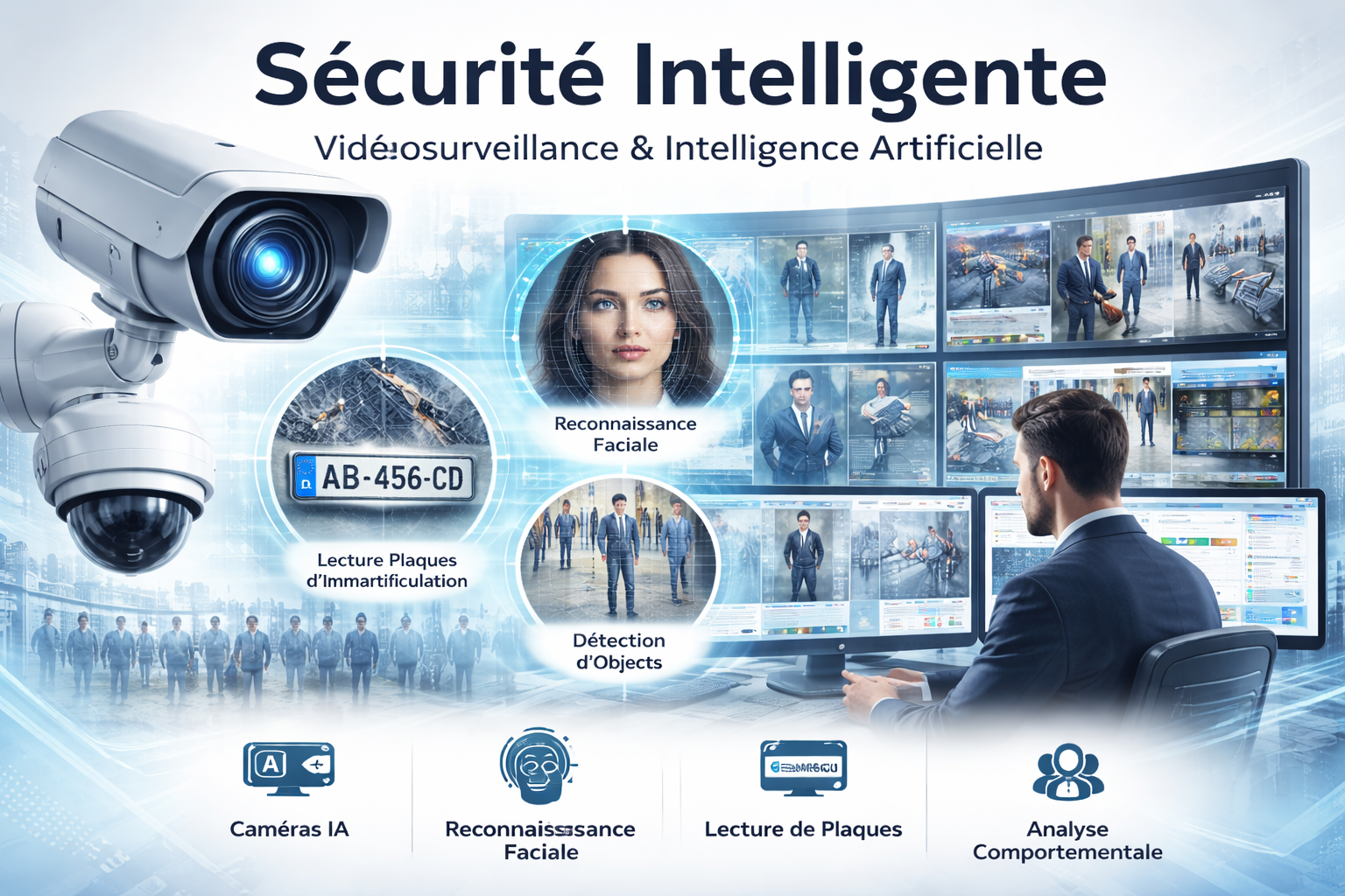 Sécurité électronique intelligente et vidéosurveillance IA